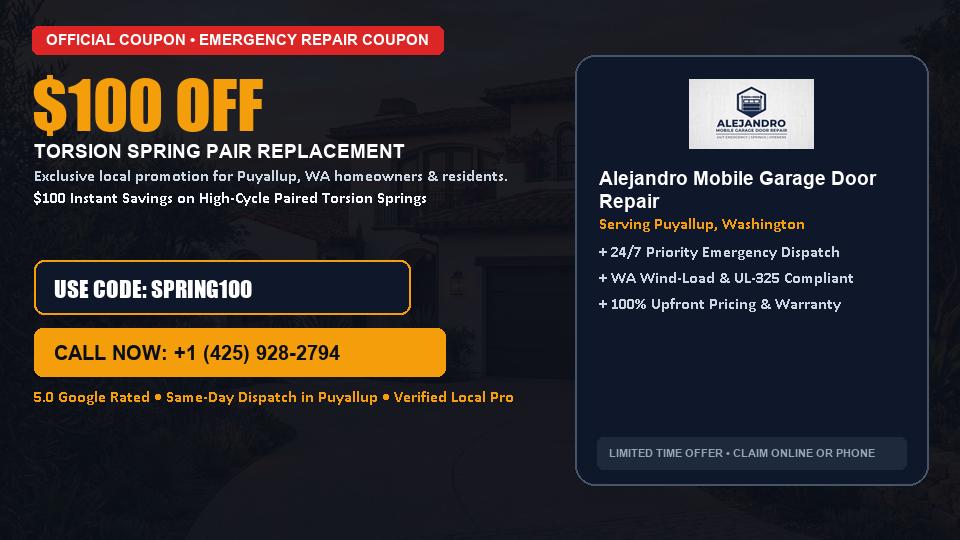 Alejandro Mobile Garage Door Repair $100 OFF Dual Torsion Spring Replacement